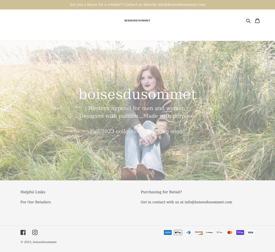 boisesdusommet.com shopify website screenshot