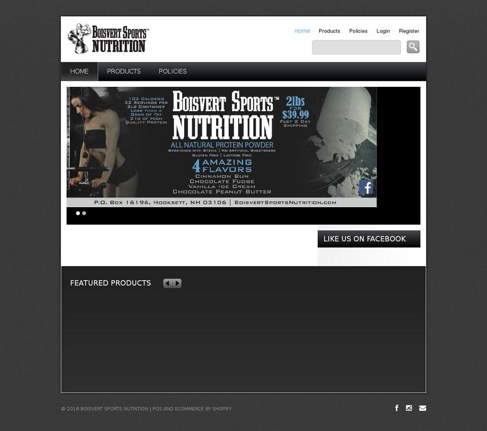 boisvertsportsnutrition.com — Shopify store on .com