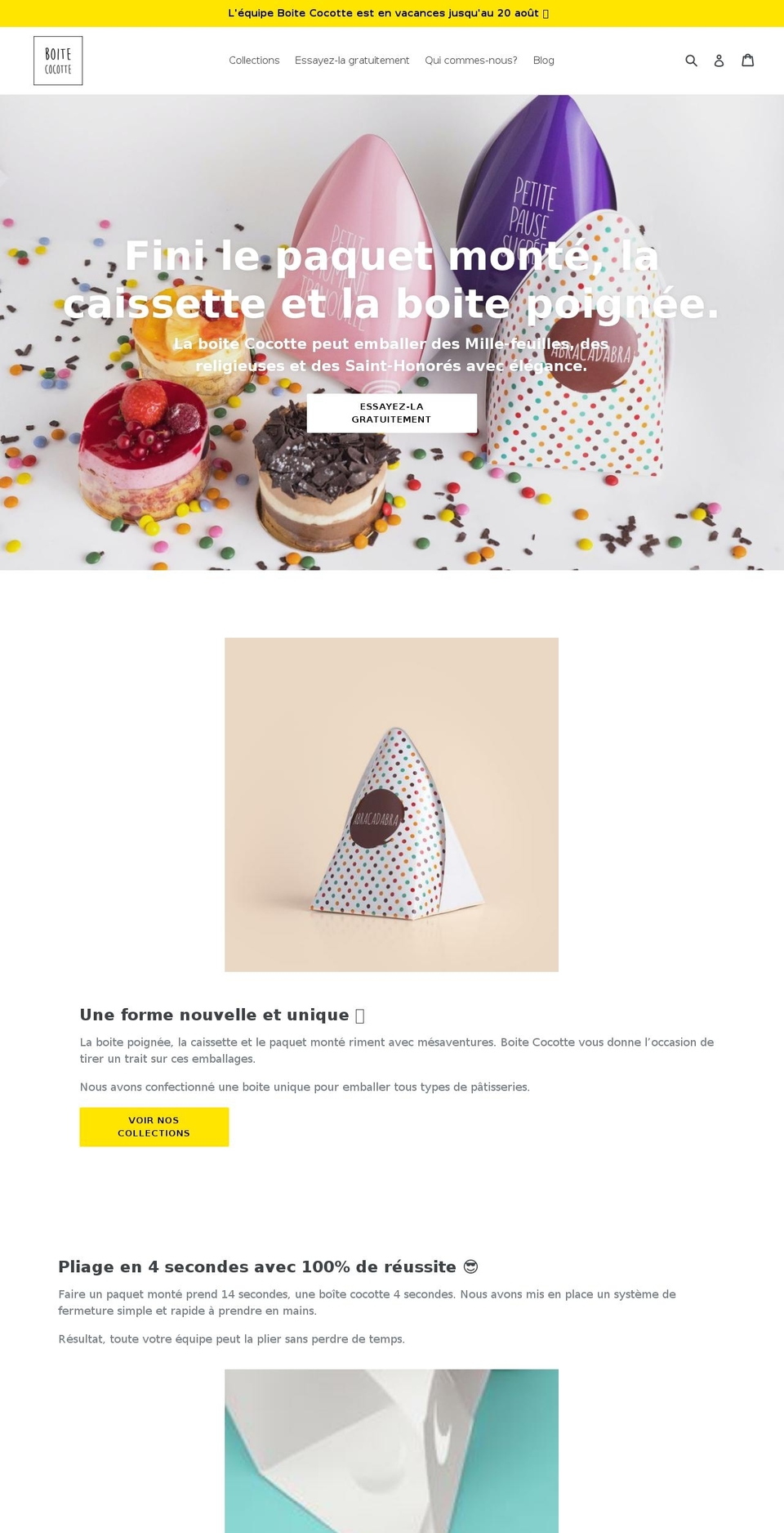 boitecocotte.fr shopify website screenshot