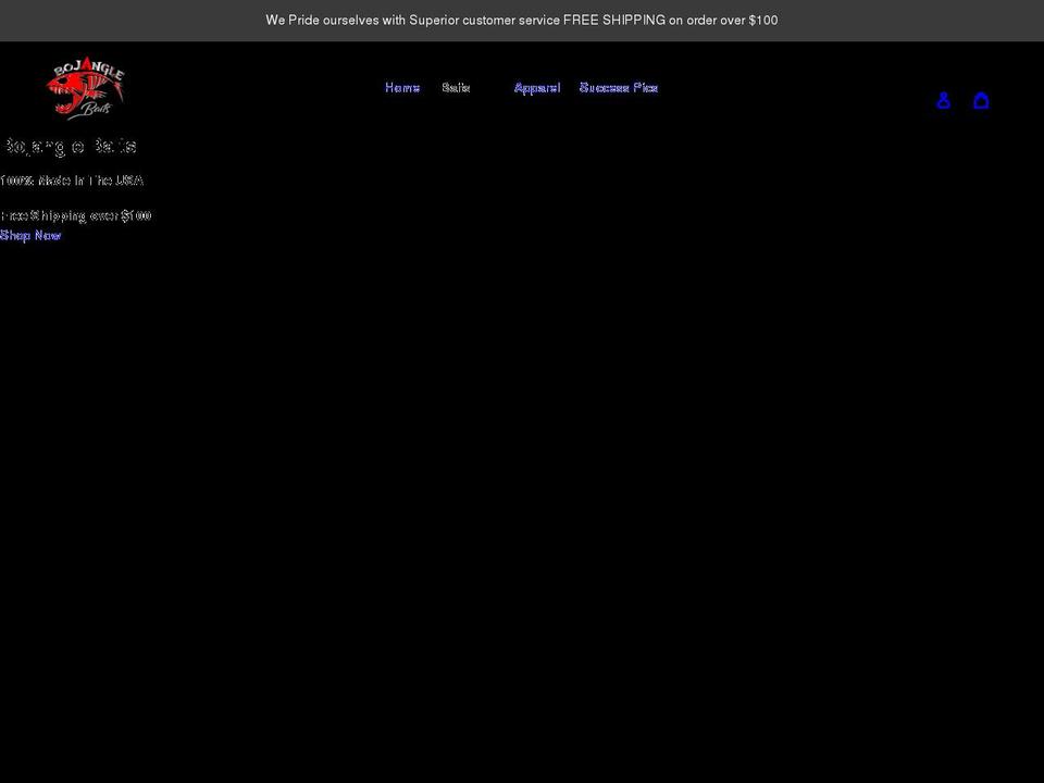 bojanglebaits.com shopify website screenshot