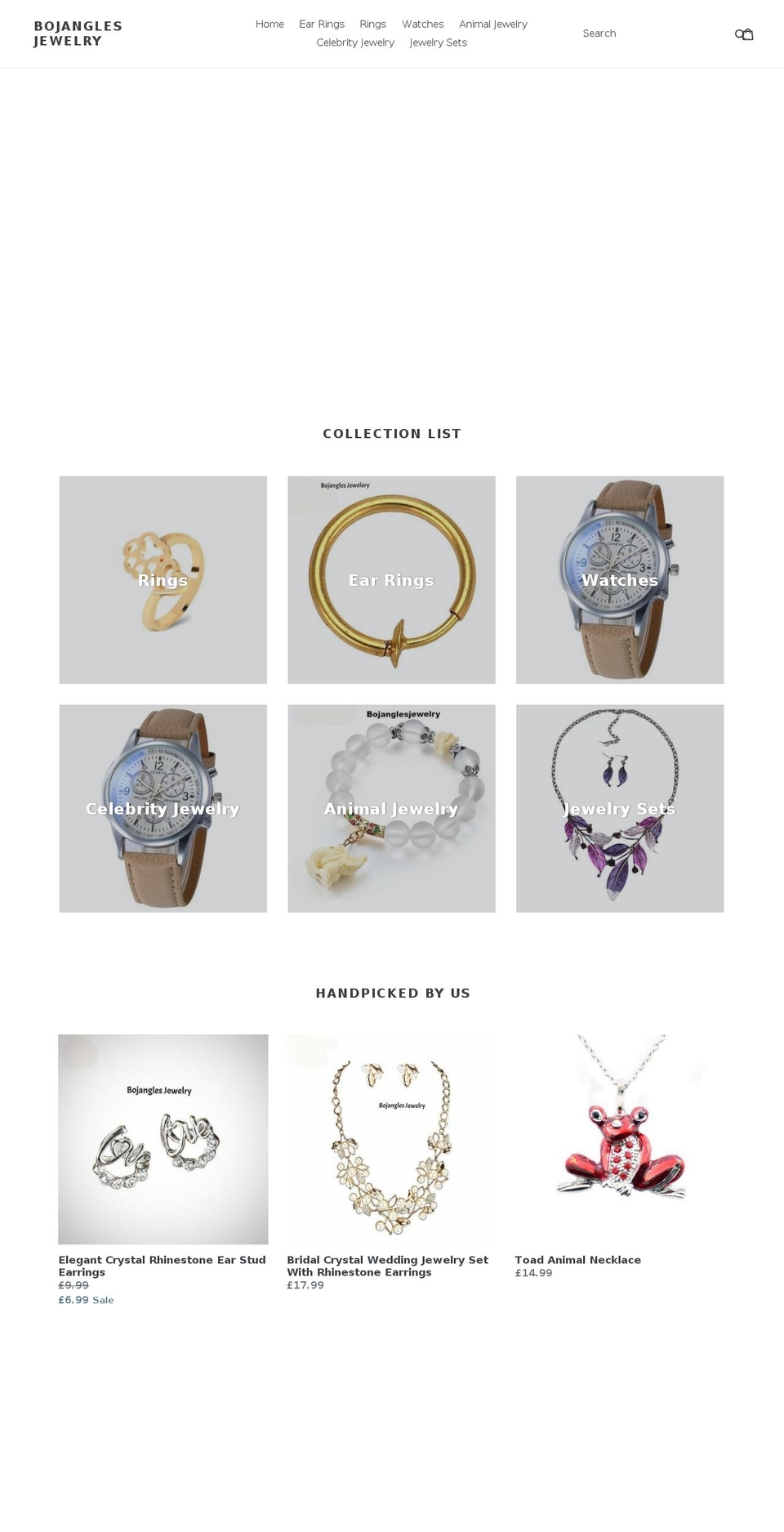 bojanglesjewelry.com — Shopify storefront screenshot