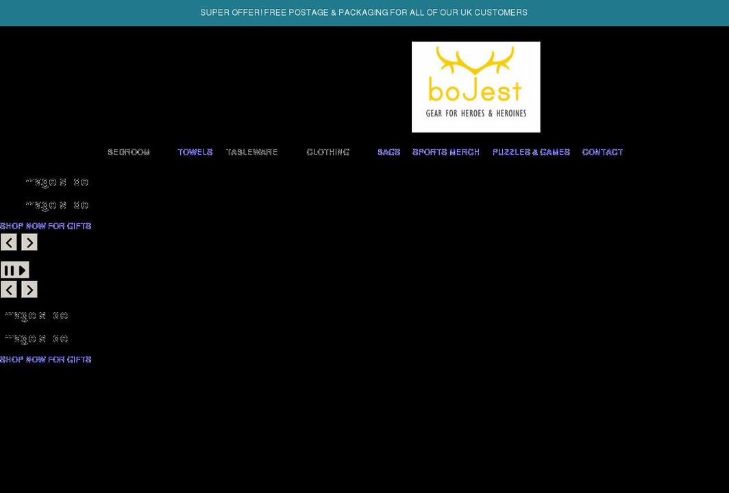 bojest.com shopify website screenshot