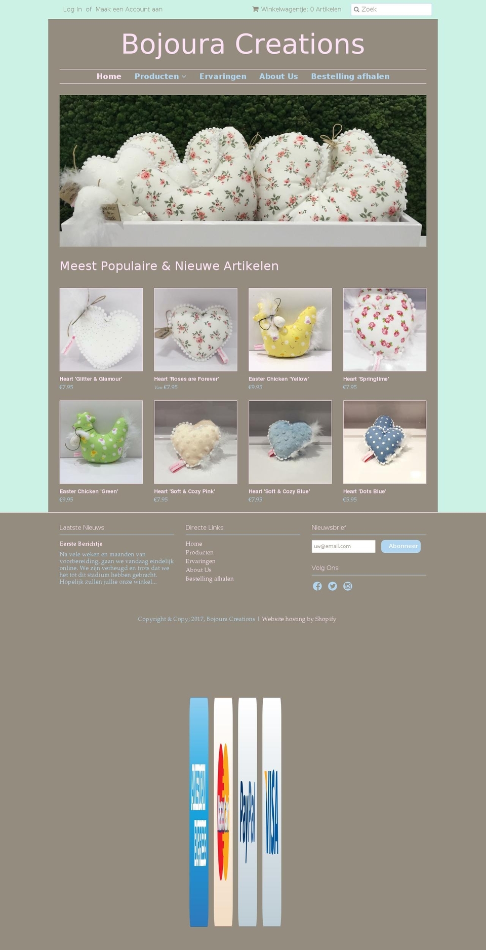 bojouracreations.com shopify website screenshot