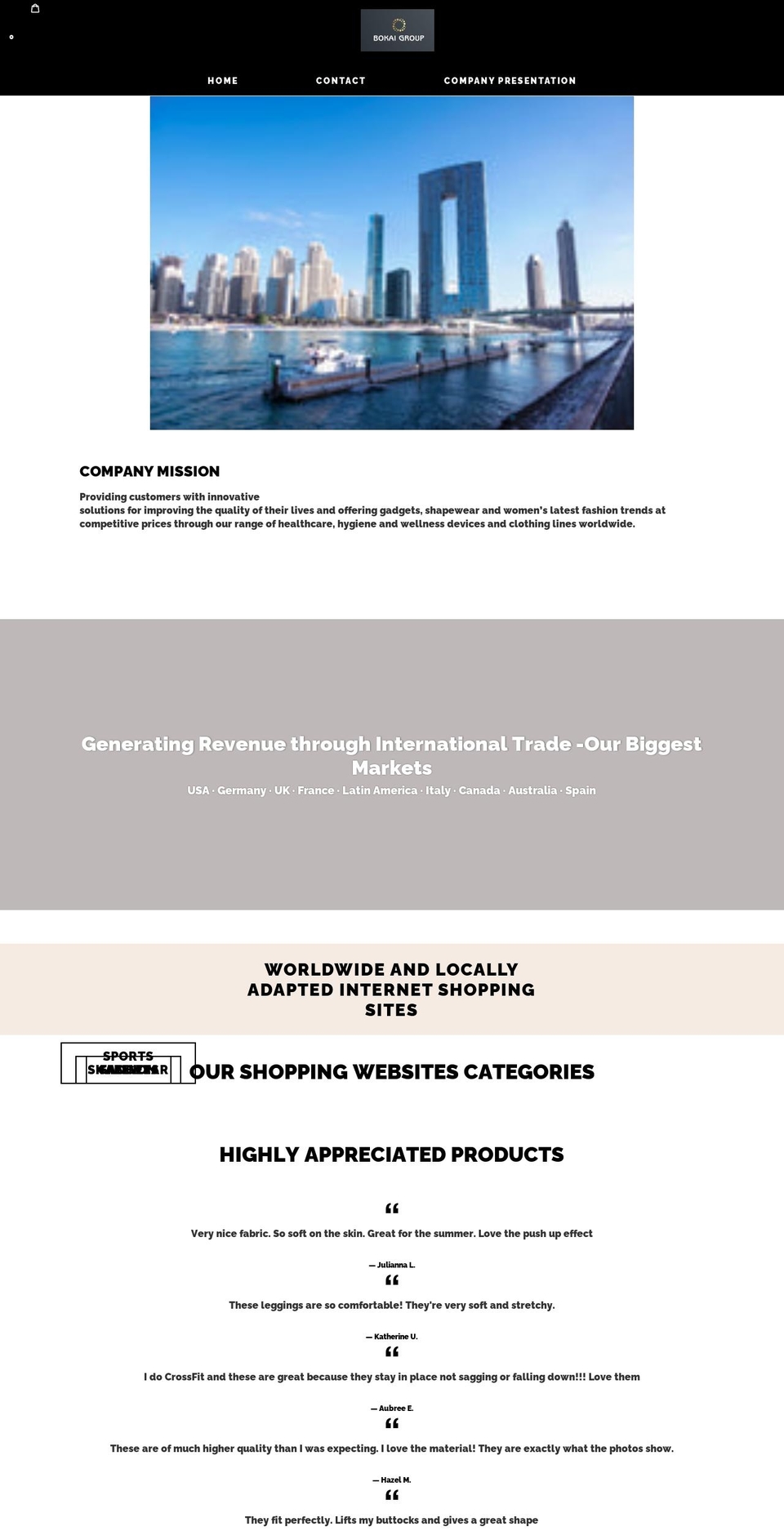 bokaigroup.com shopify website screenshot