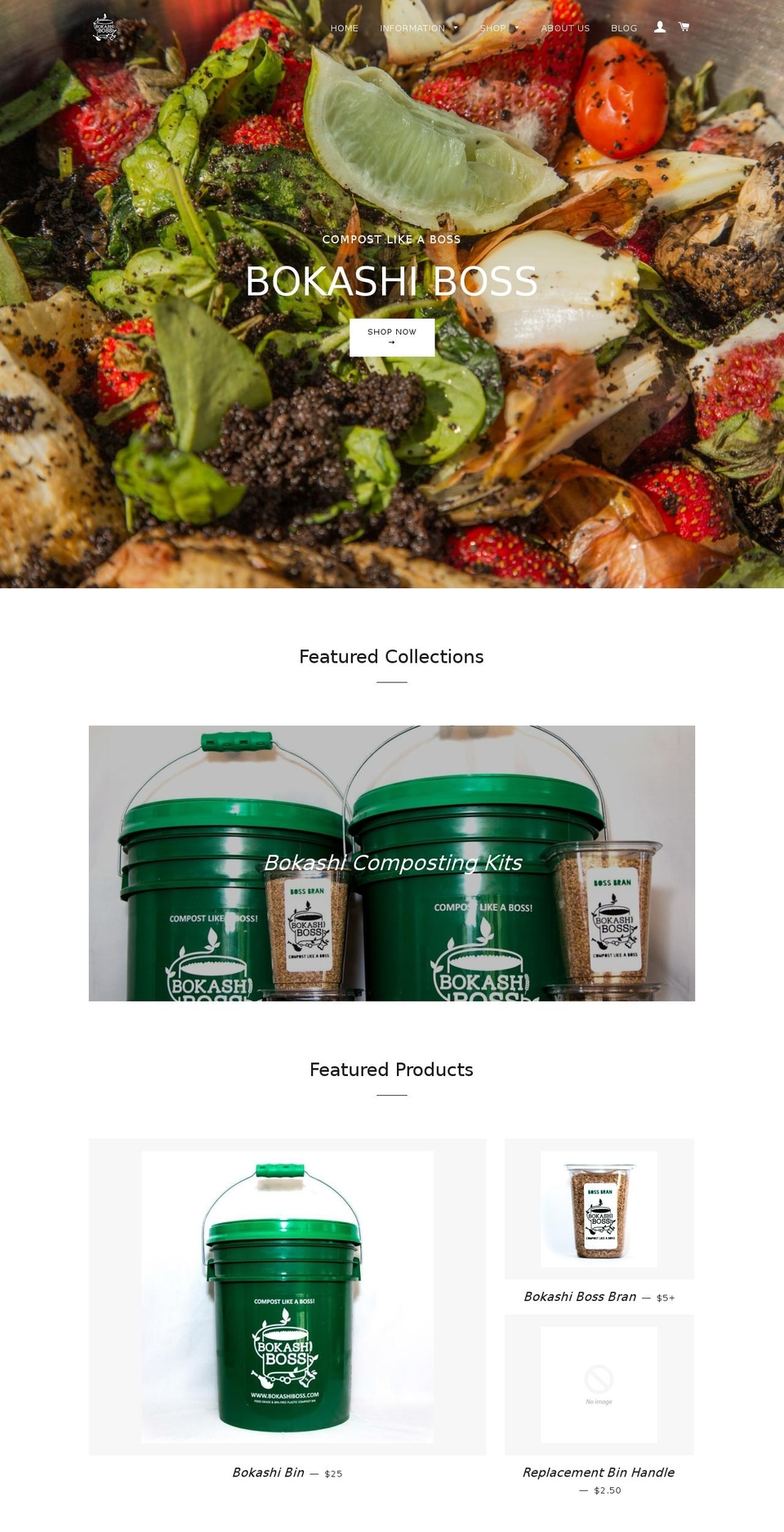 bokashiboss.com — Shopify storefront screenshot