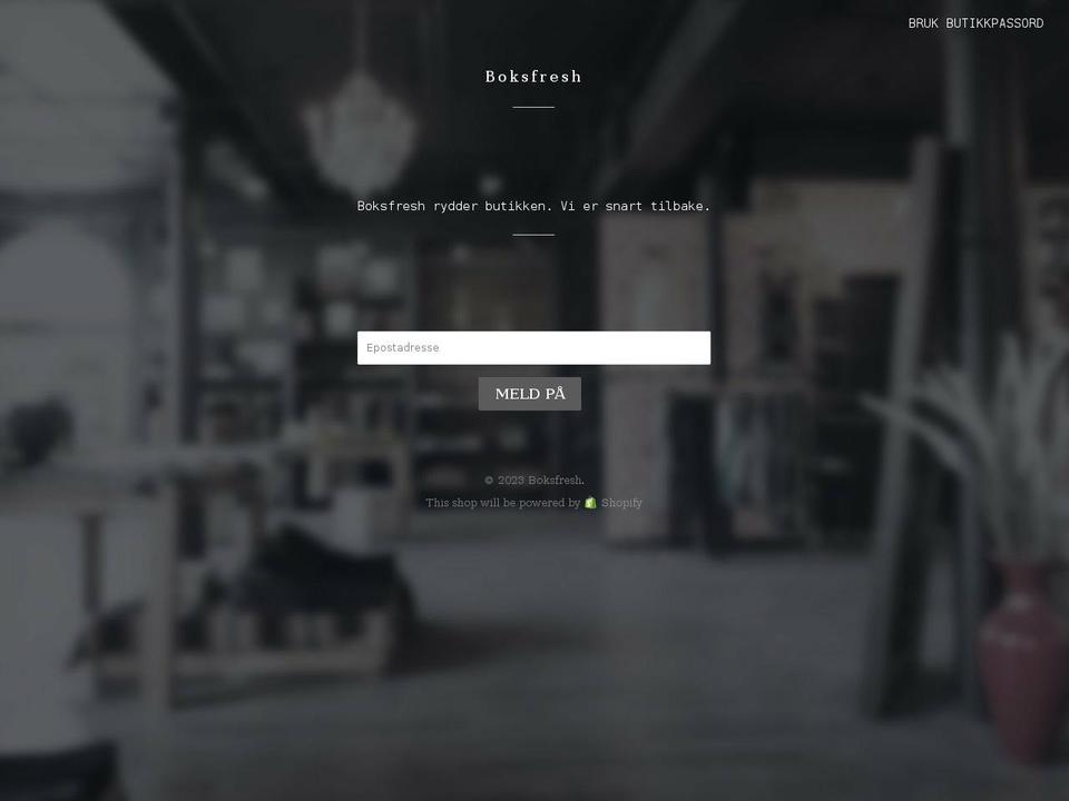 boksfresh.com — Shopify storefront screenshot