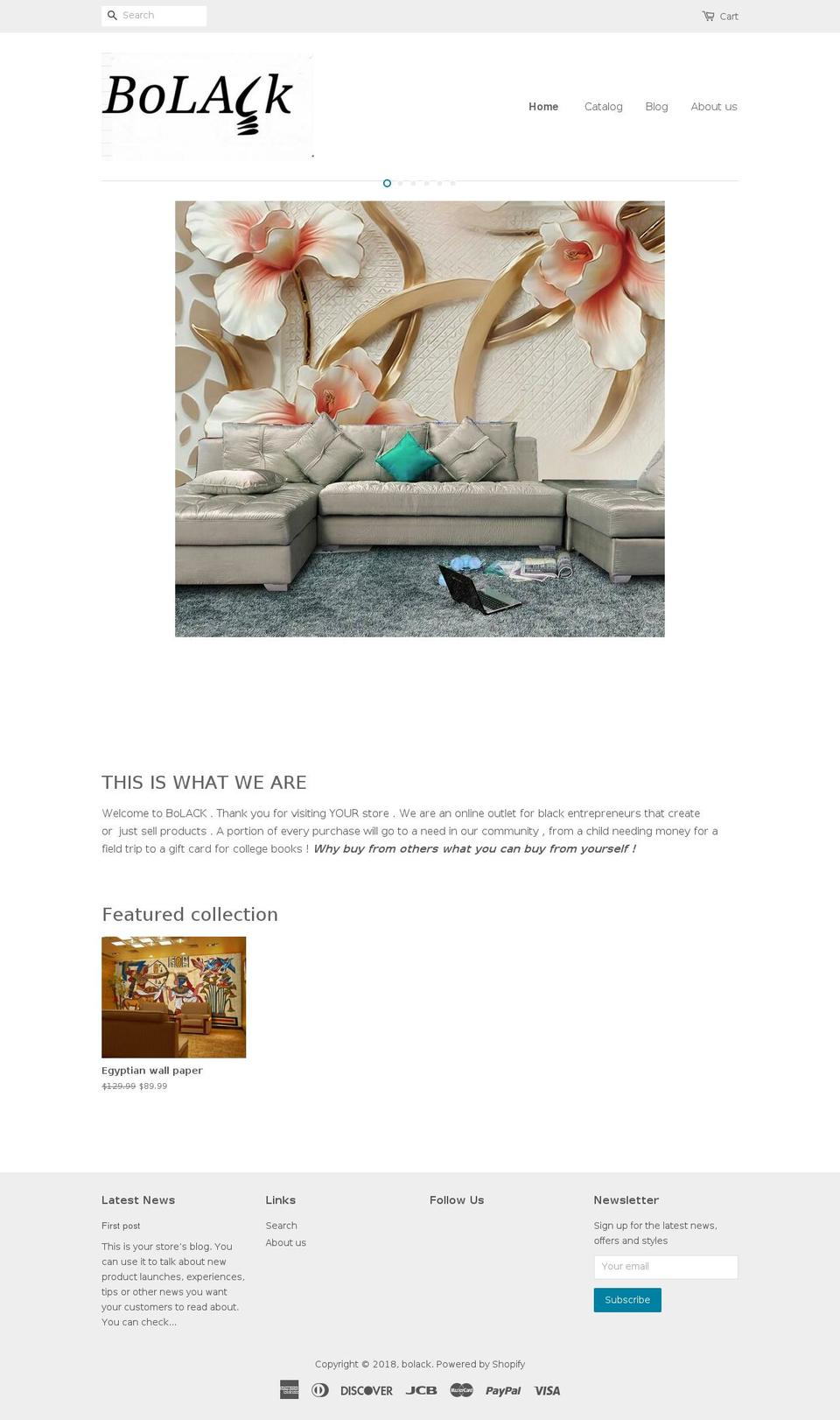bolack.net shopify website screenshot