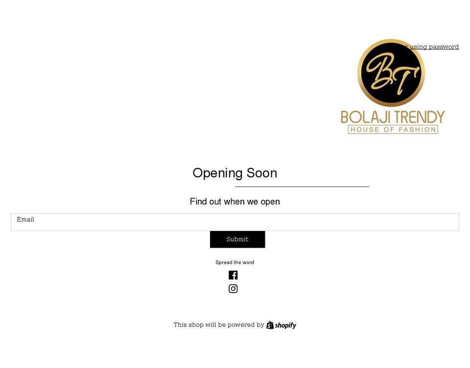 bolajitrendy.com shopify website screenshot