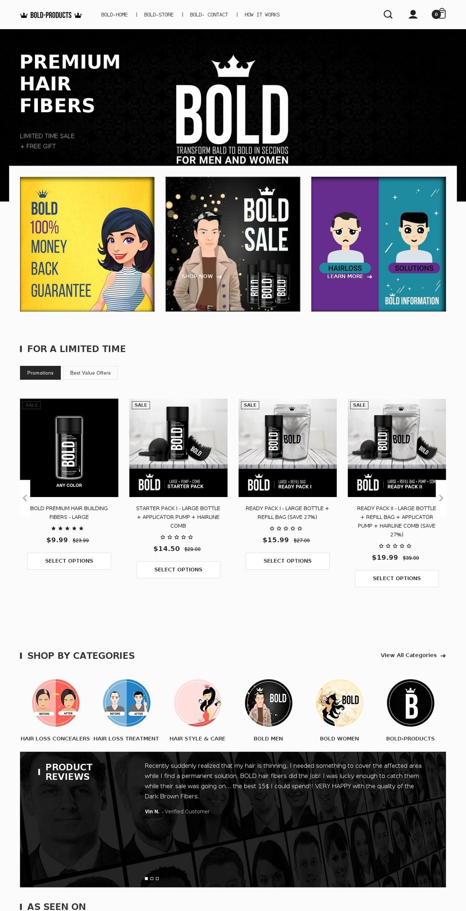 bold-products.com shopify website screenshot