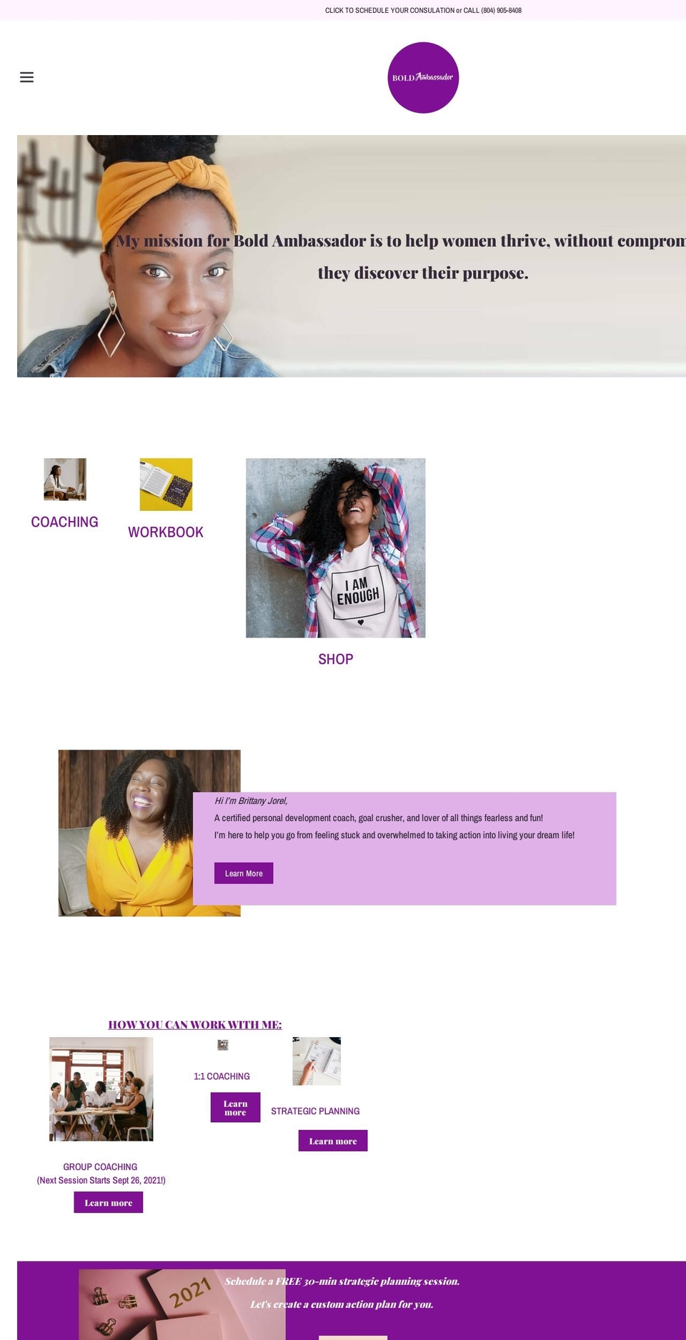 boldambassador.com shopify website screenshot