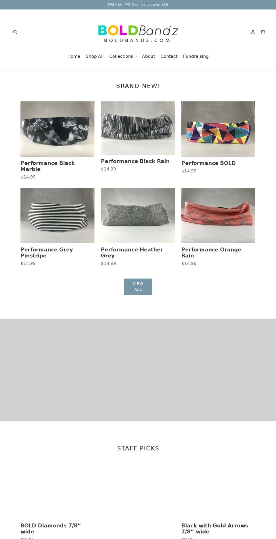 boldbands.com — Shopify storefront screenshot