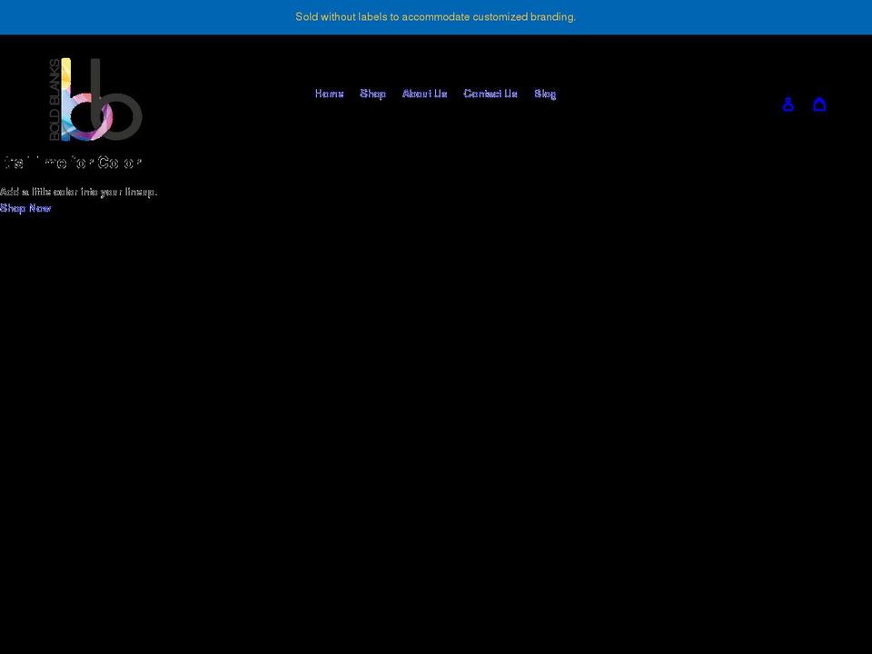 boldblanks.com shopify website screenshot