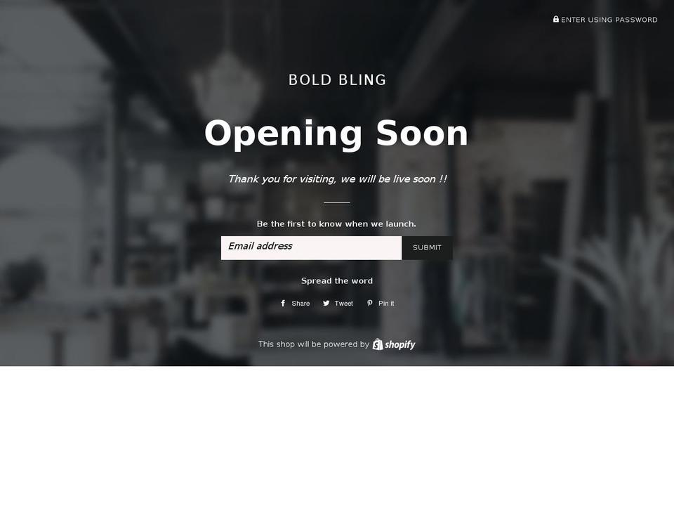 boldbling.com shopify website screenshot