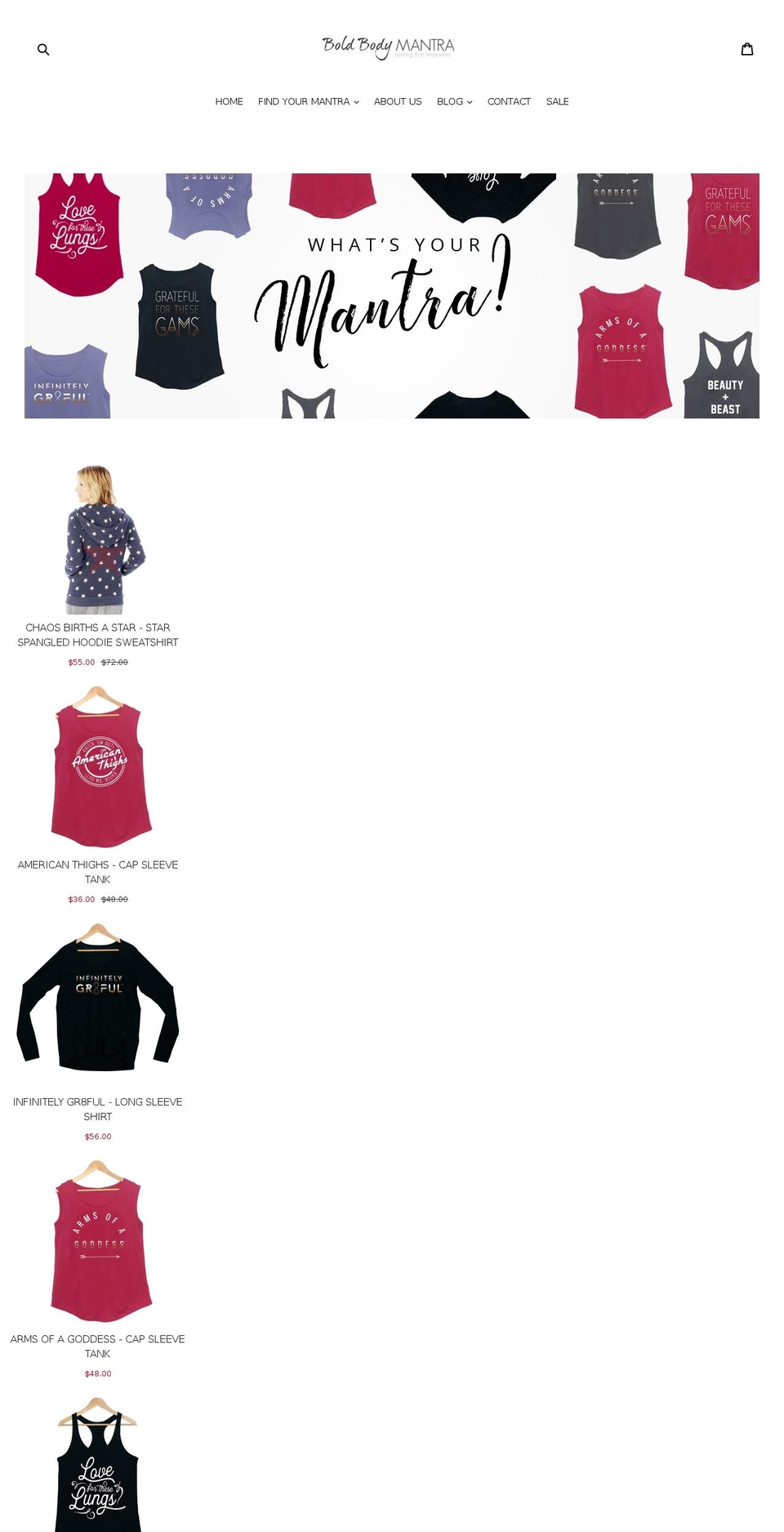 boldbodymantra.com — Shopify storefront screenshot