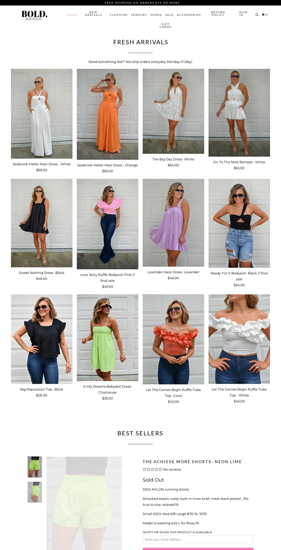 boldboutiquenc.com — Shopify storefront screenshot