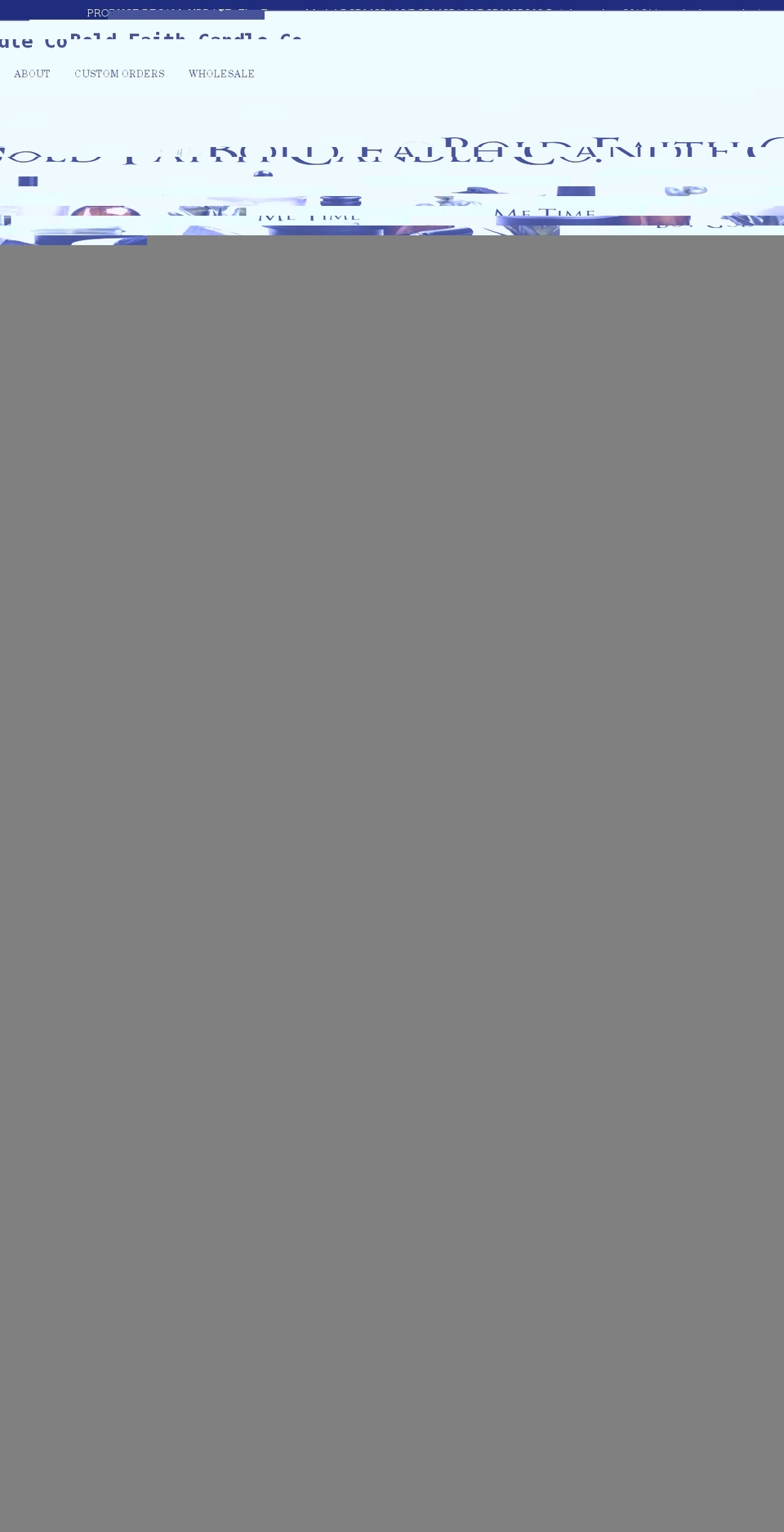 boldfaithcandles.com shopify website screenshot