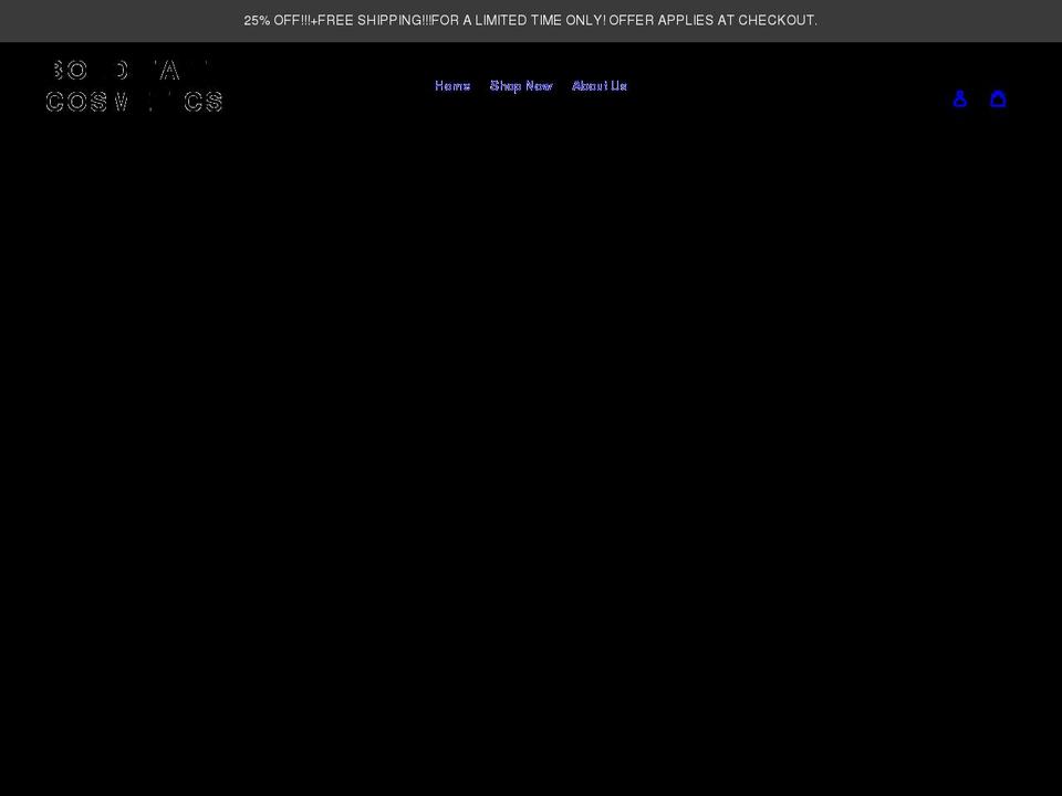 boldfaithcosmetics.com shopify website screenshot