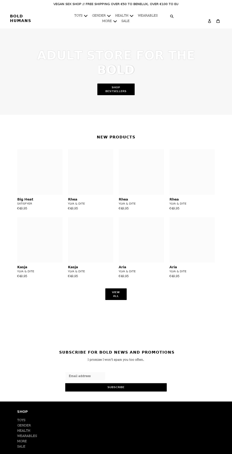 boldhumans.be shopify website screenshot