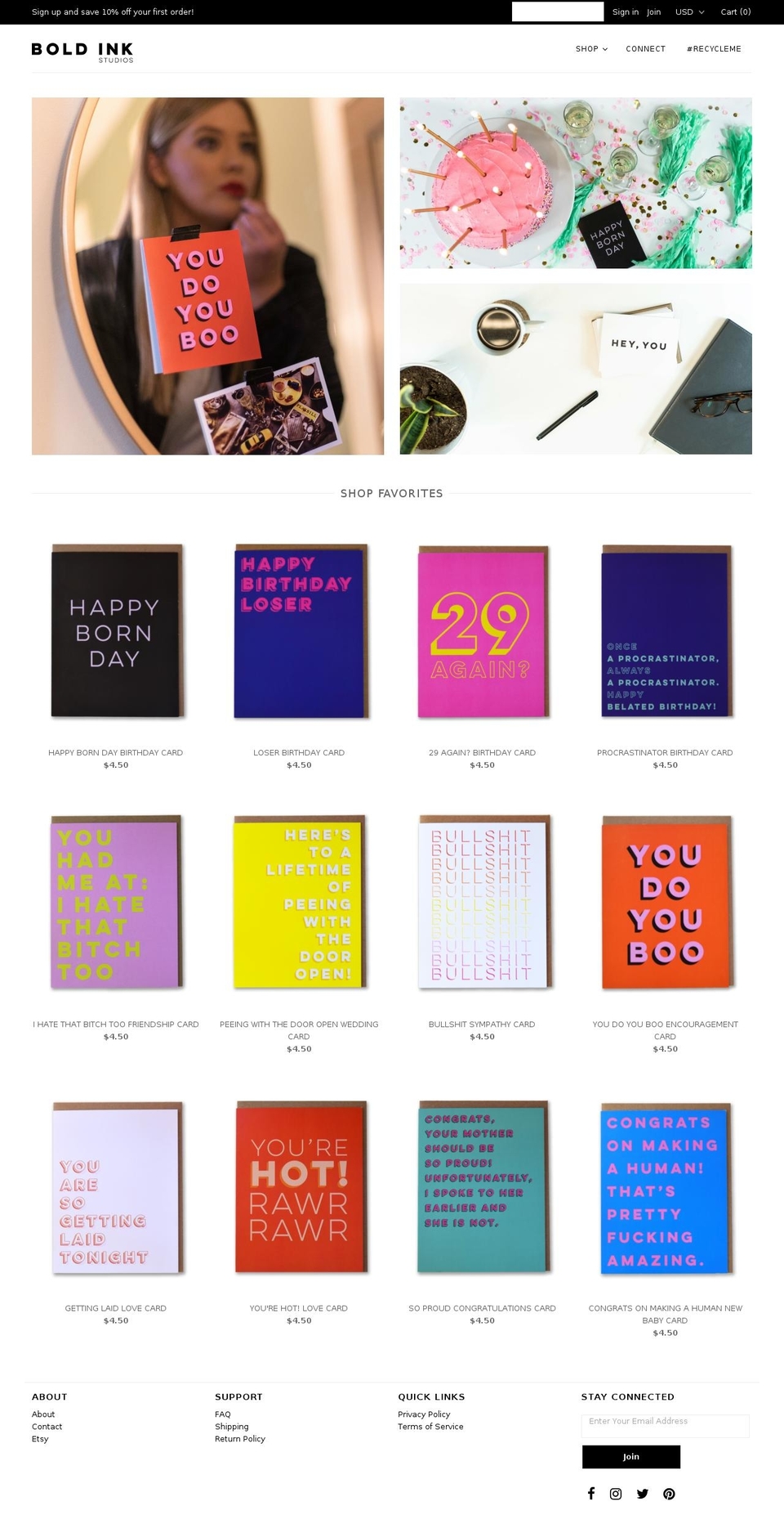 boldinkstudios.com — Shopify storefront screenshot