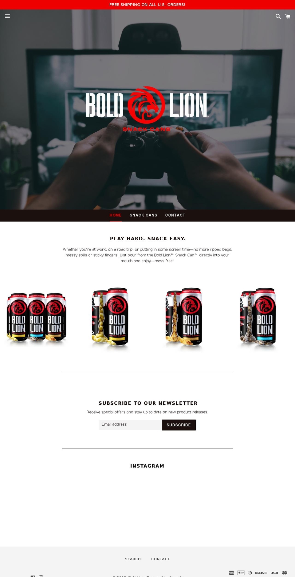 boldlion.com — Shopify storefront screenshot