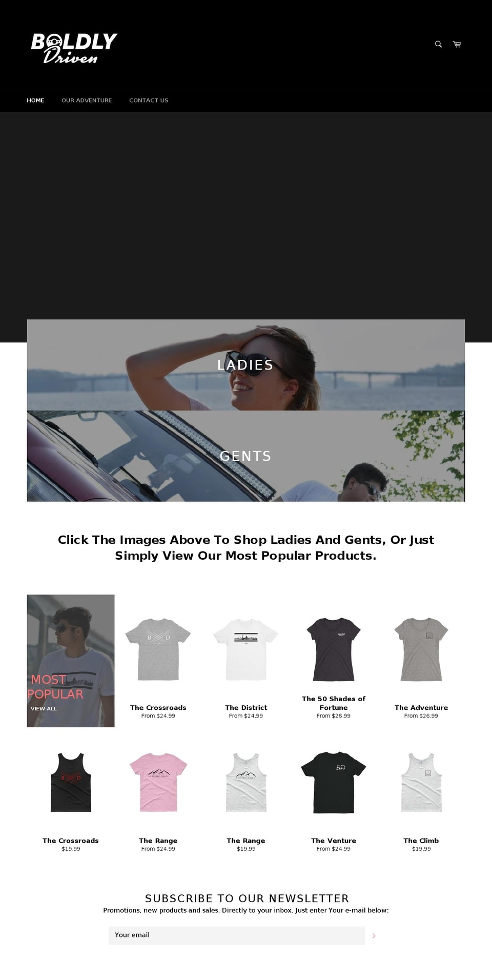 boldlydriven.com — Shopify storefront screenshot