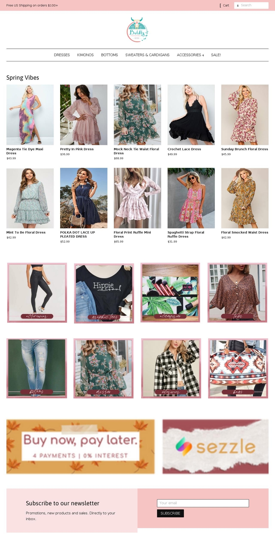 boldlyfashionable.com shopify website screenshot