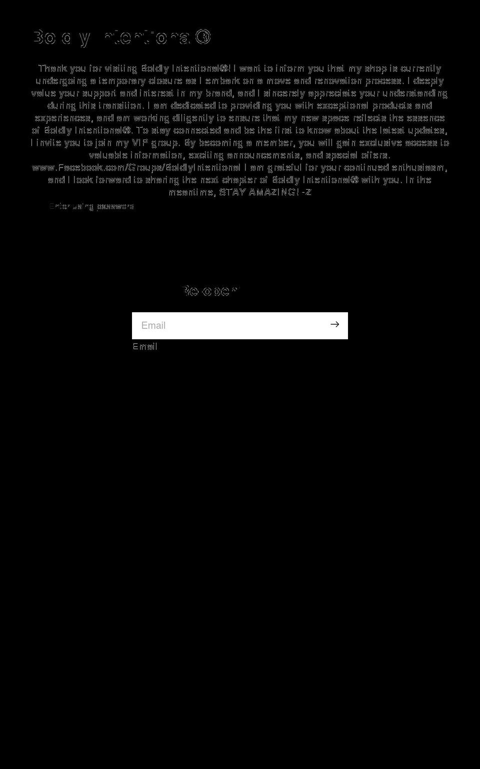 boldlyintentional.com shopify website screenshot