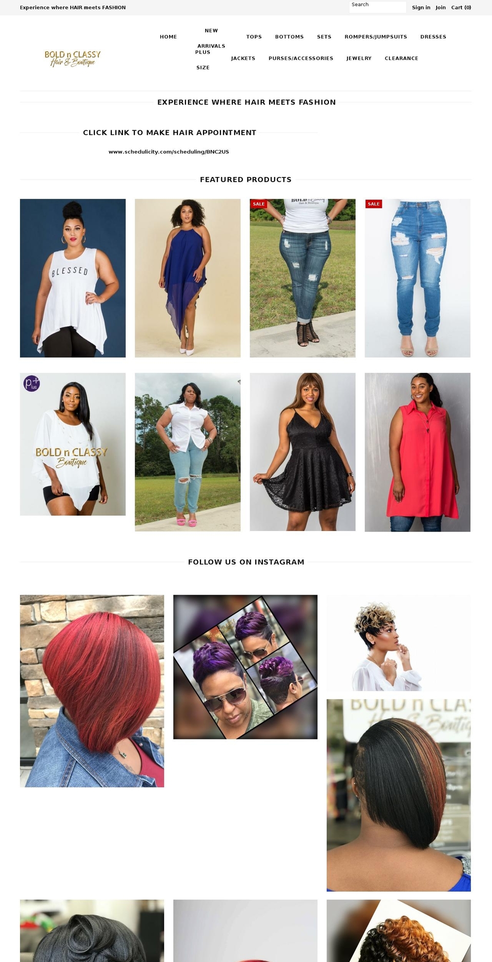 boldnclassy.com shopify website screenshot