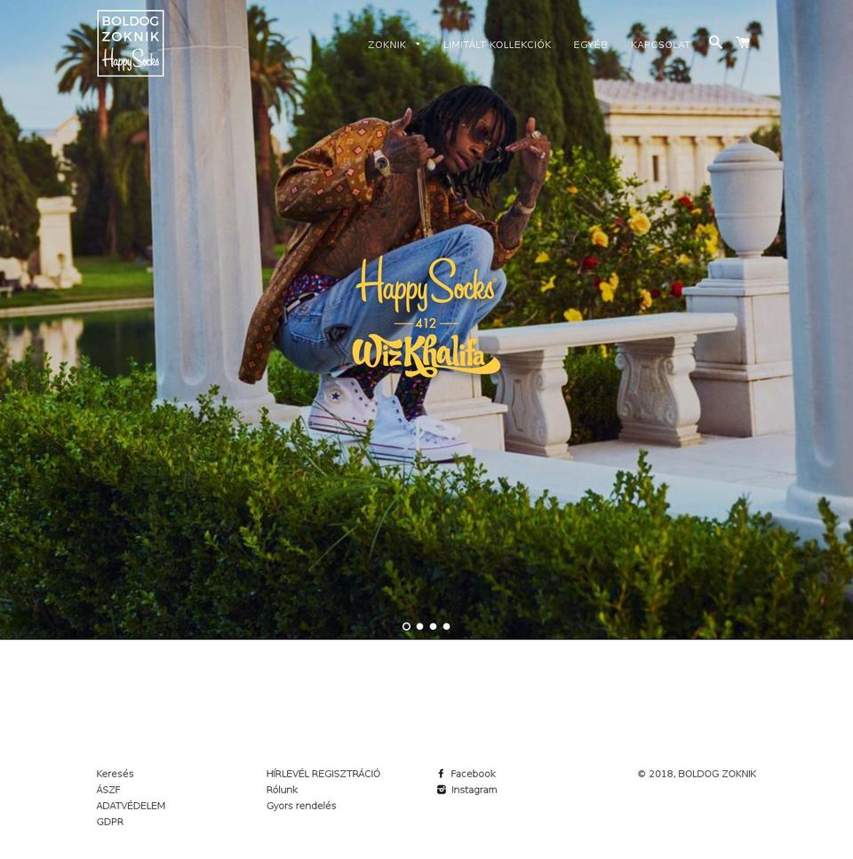 boldogzokni.com — Shopify storefront screenshot