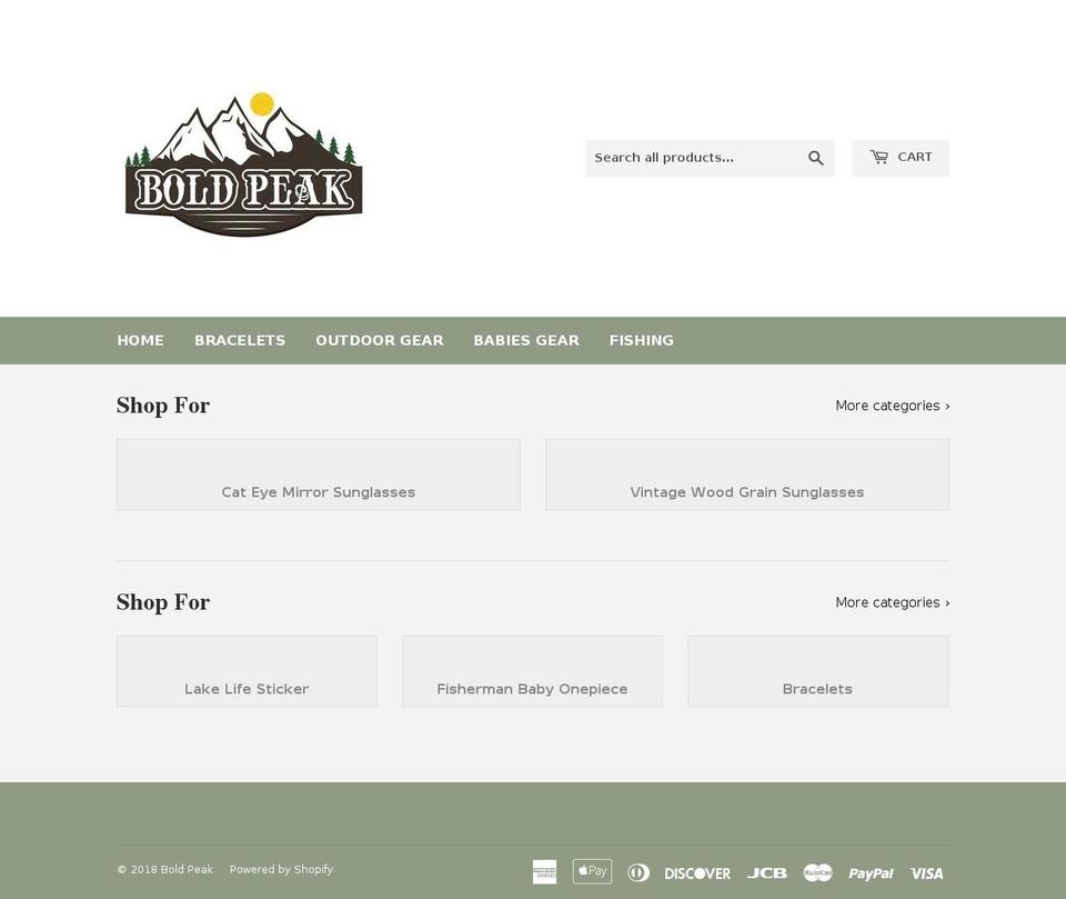boldpeakproducts.com — Shopify storefront screenshot