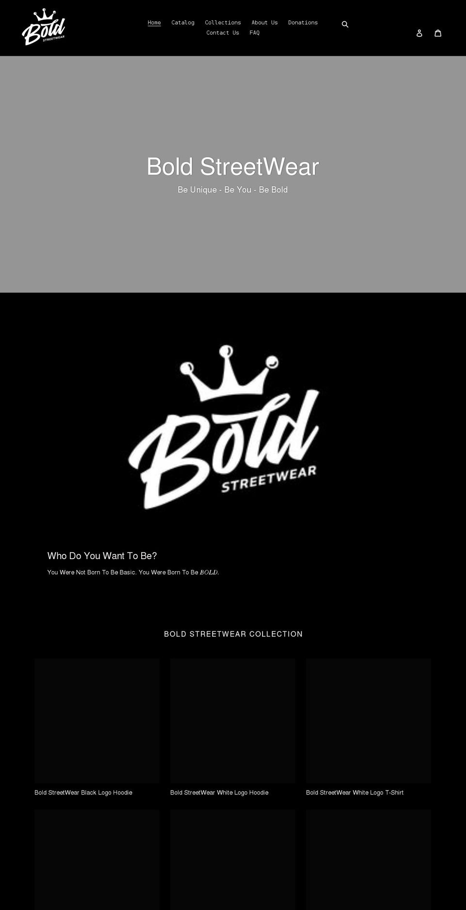 boldstreetwear.com shopify website screenshot