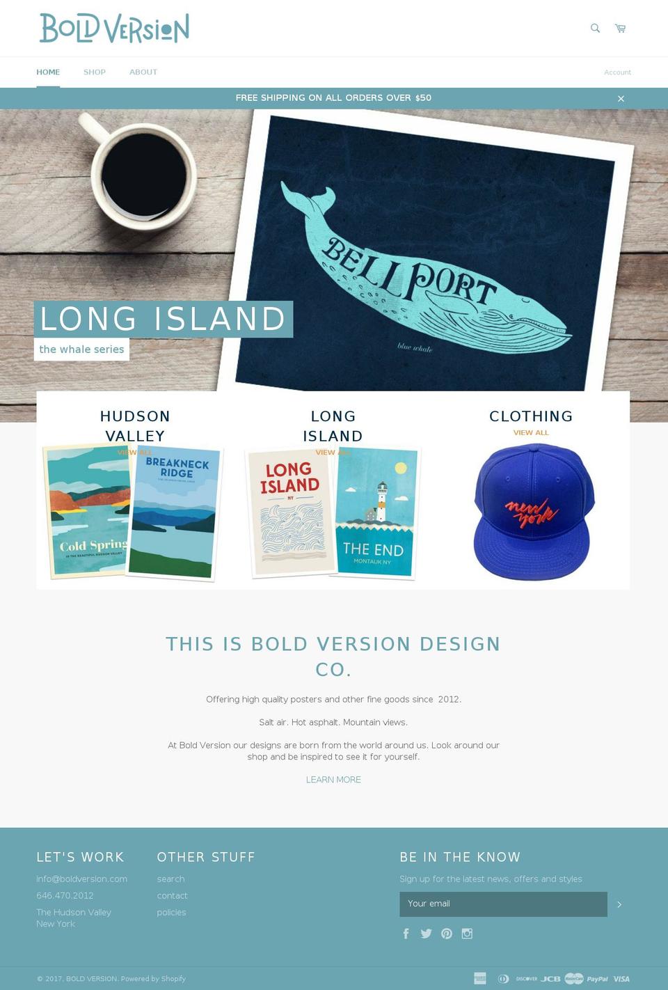 boldversion.com shopify website screenshot