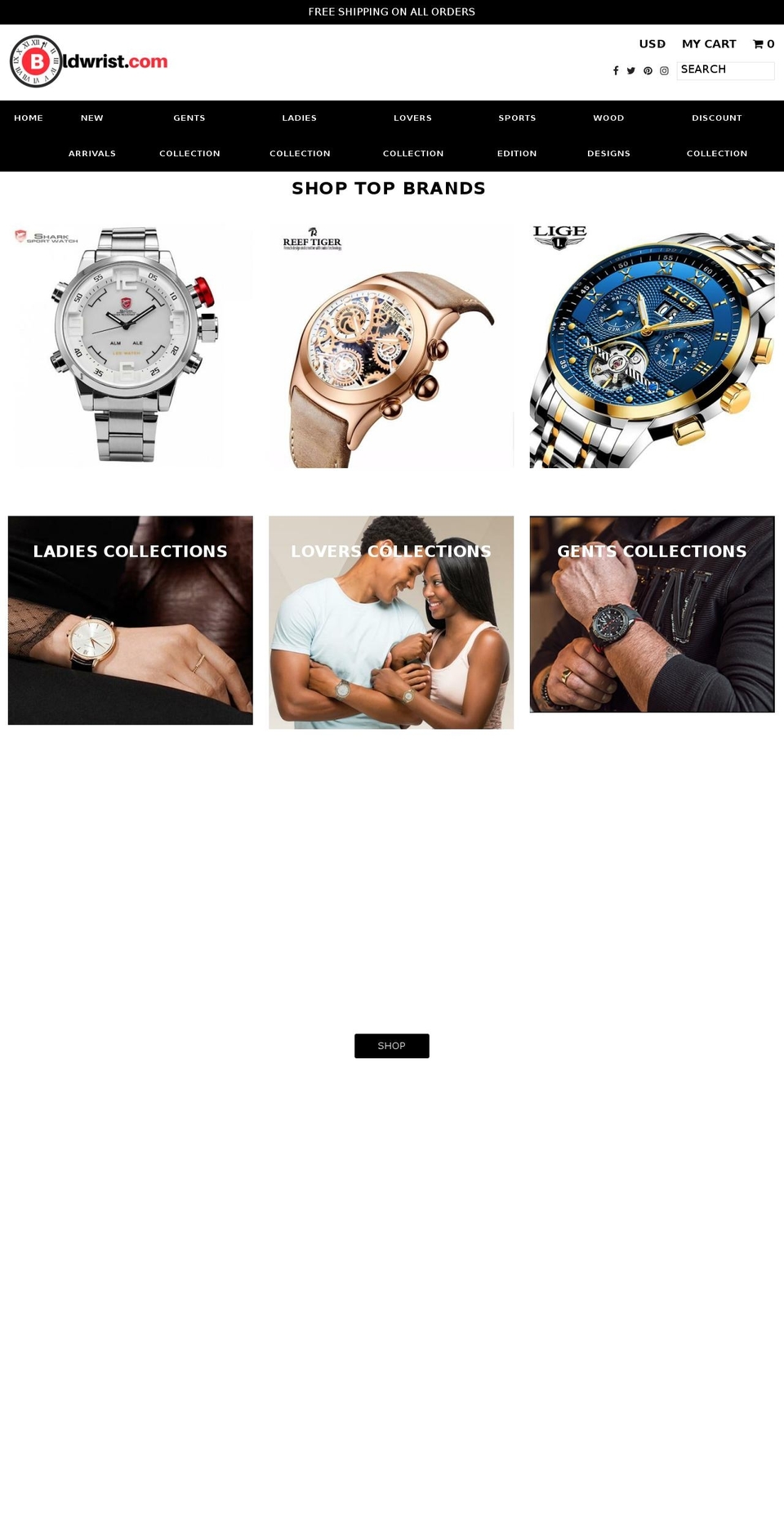 boldwrist.com — Shopify storefront screenshot