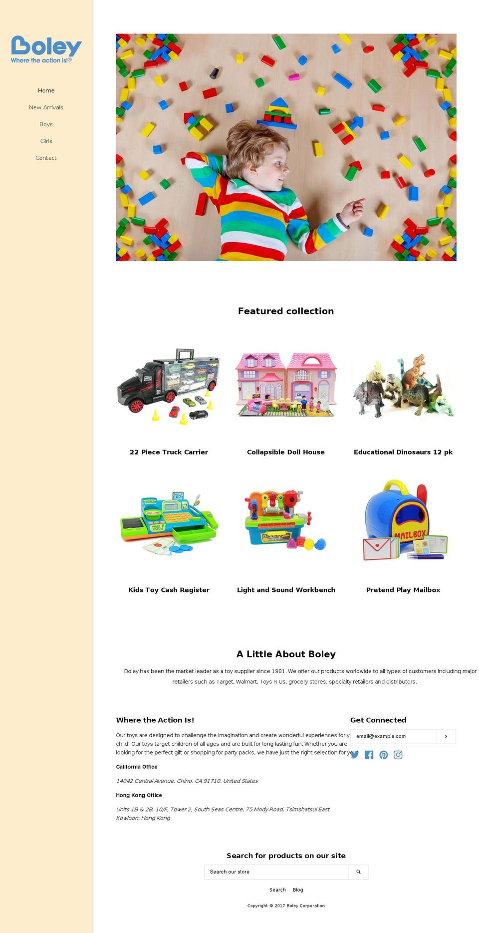 boleycorp.com shopify website screenshot