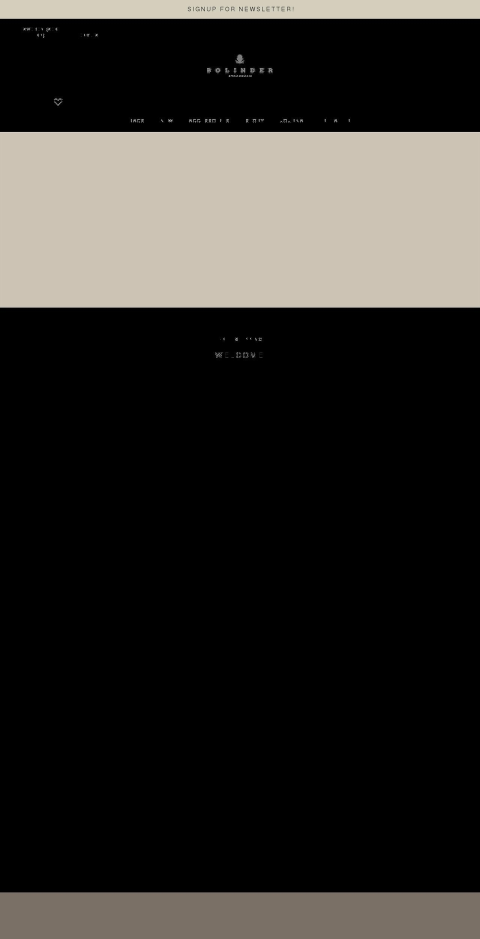 bolindersthlm.com shopify website screenshot