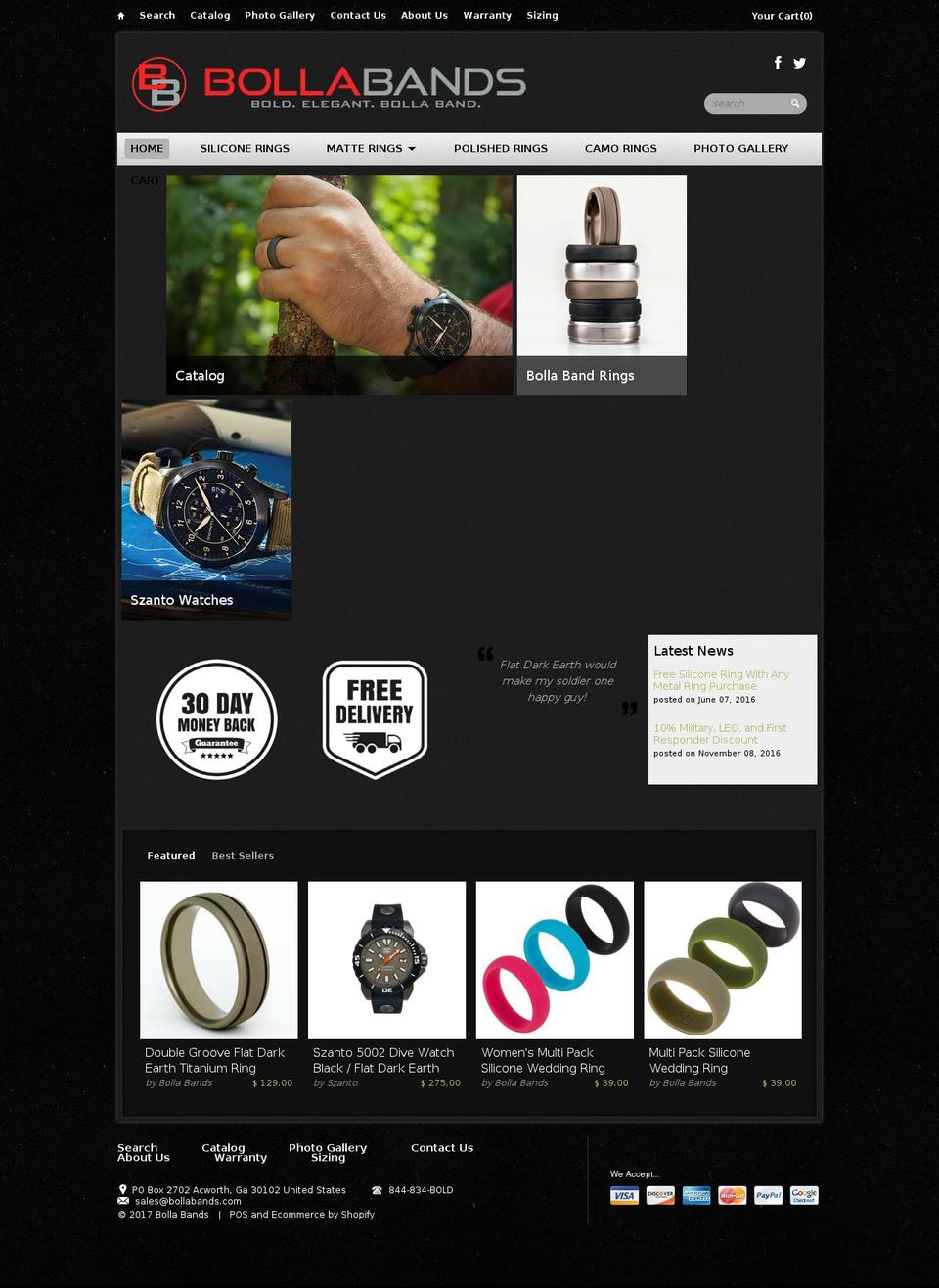 Copy of Reign - modified Shopify theme site example bollabands.com