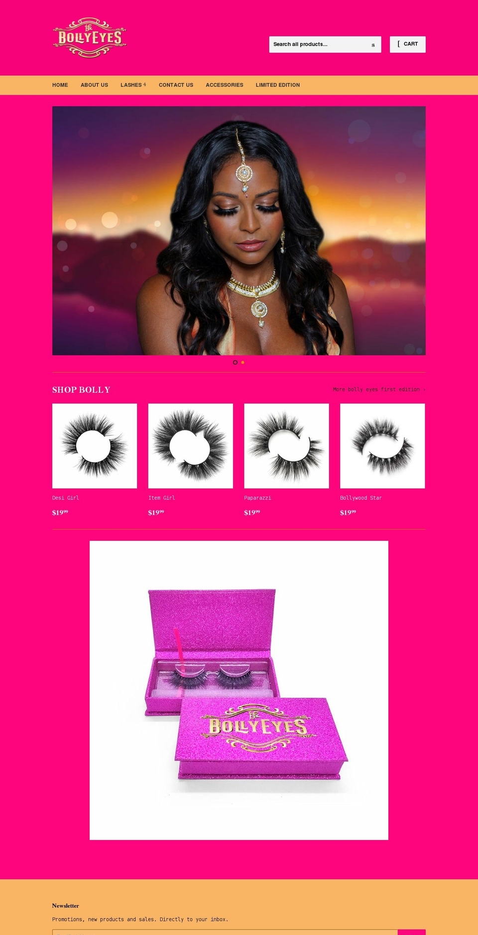 bollyeyes.com shopify website screenshot