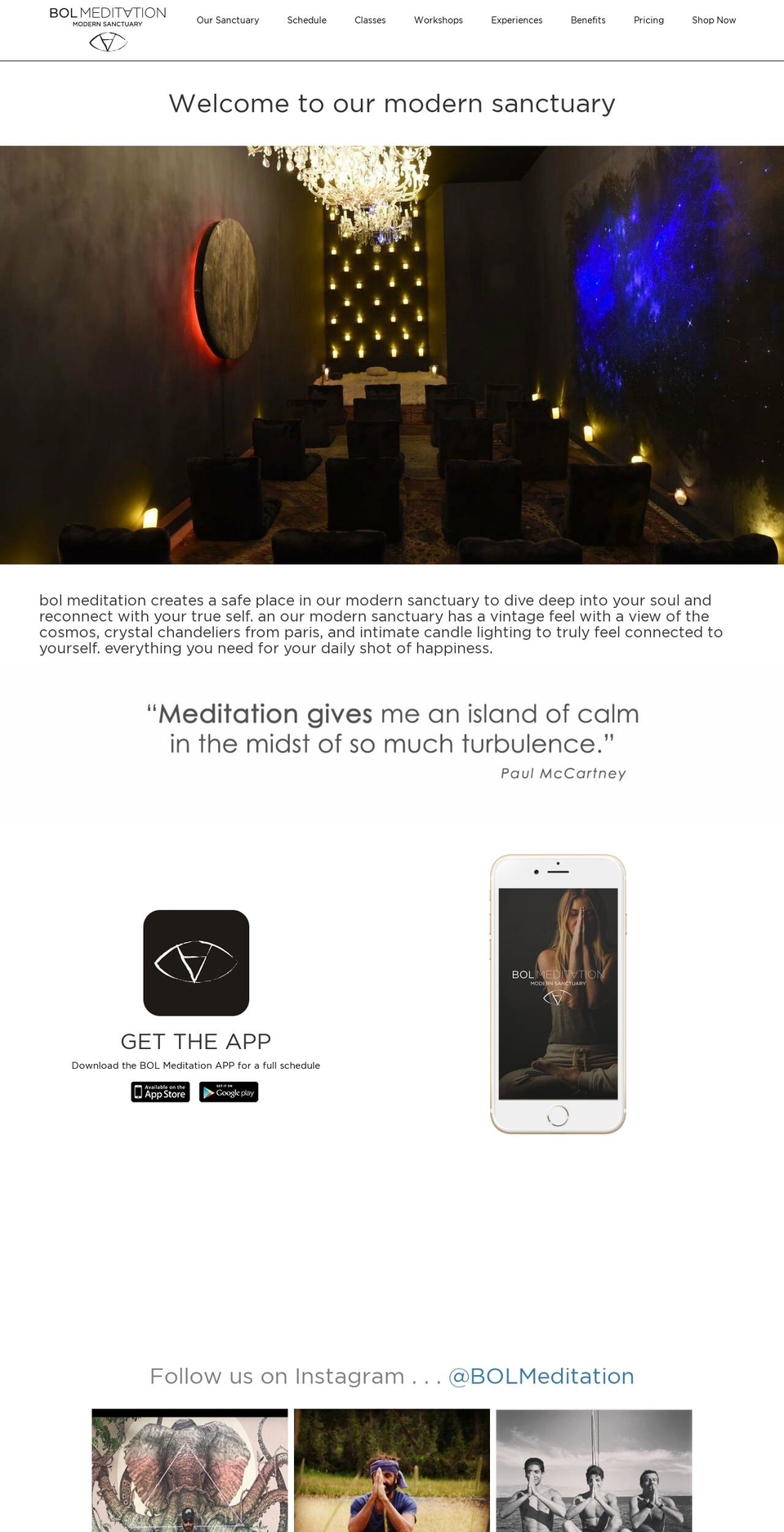 bolmeditation.com — Shopify storefront screenshot