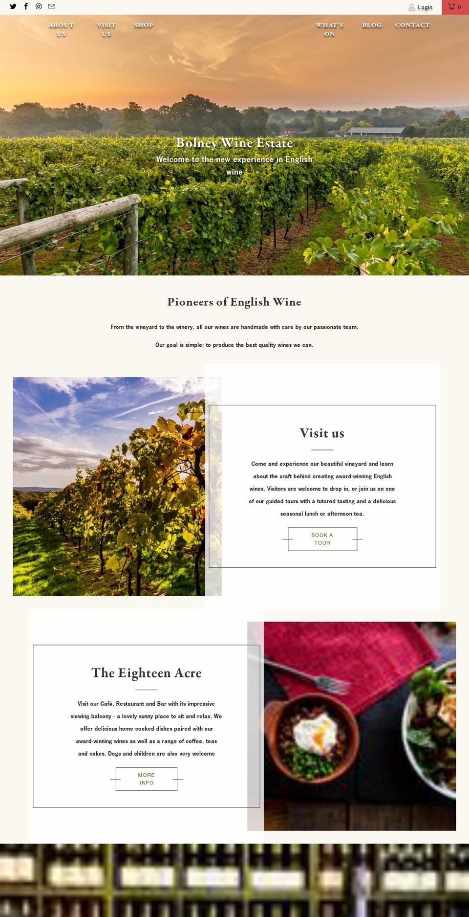 bolneywineestate.co.uk shopify website screenshot