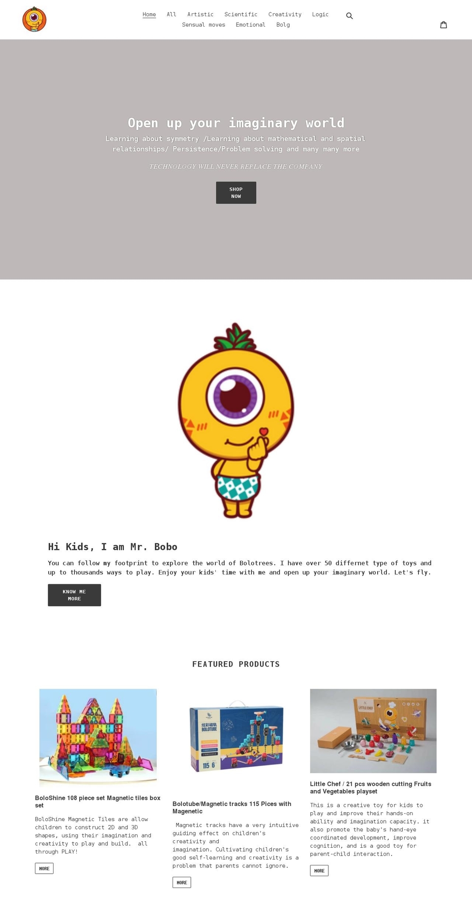 bolotree.com.au shopify website screenshot