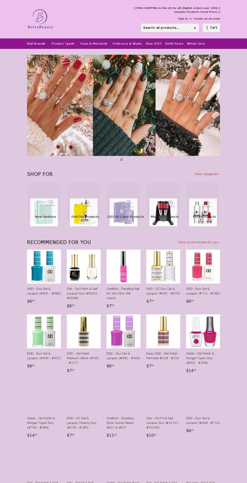 bolsabeauty.com shopify website screenshot