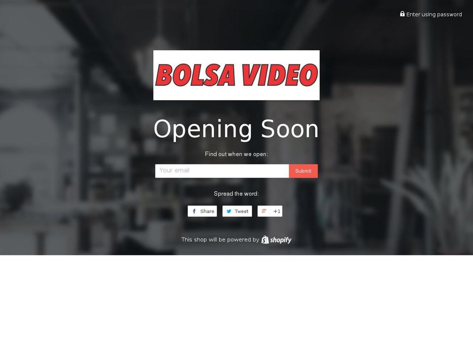 bolsavideo.com shopify website screenshot
