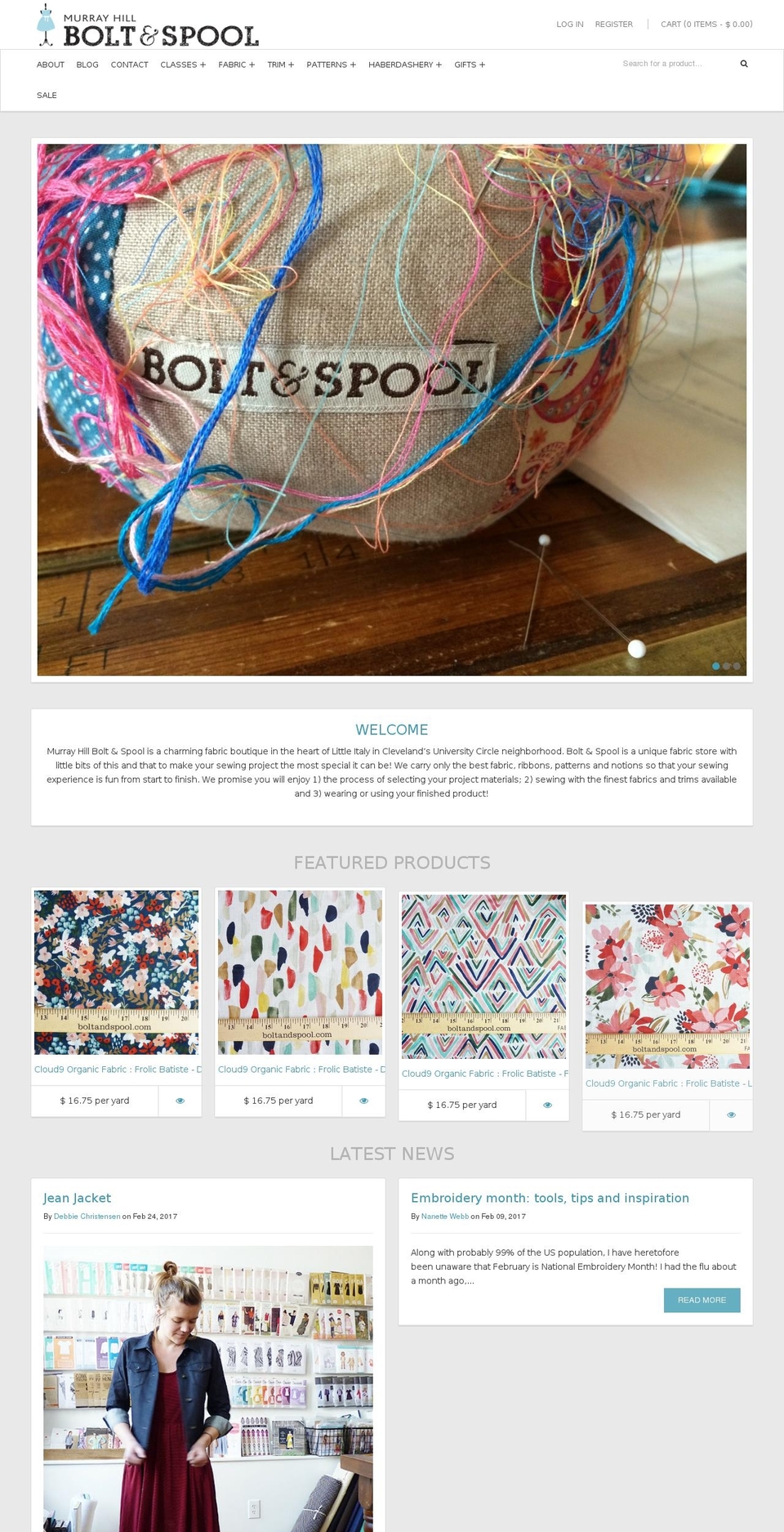 boltandspool.com shopify website screenshot