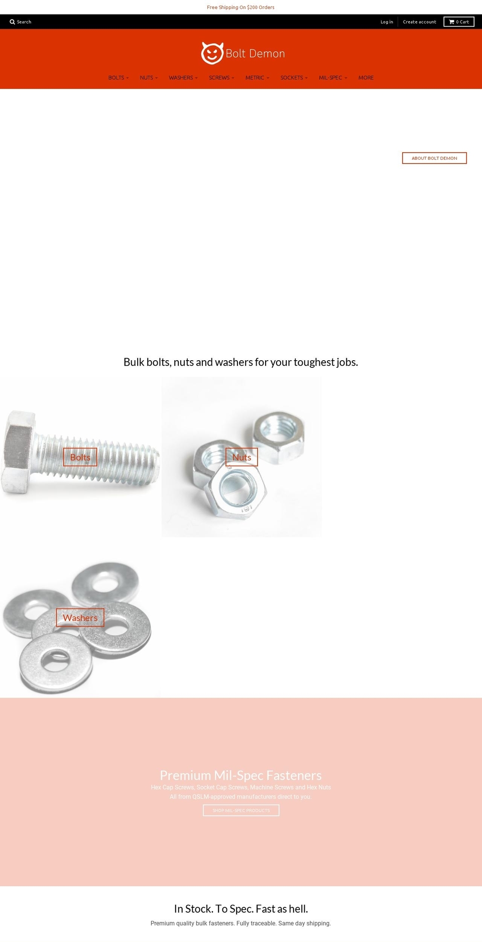 boltdemon.com shopify website screenshot