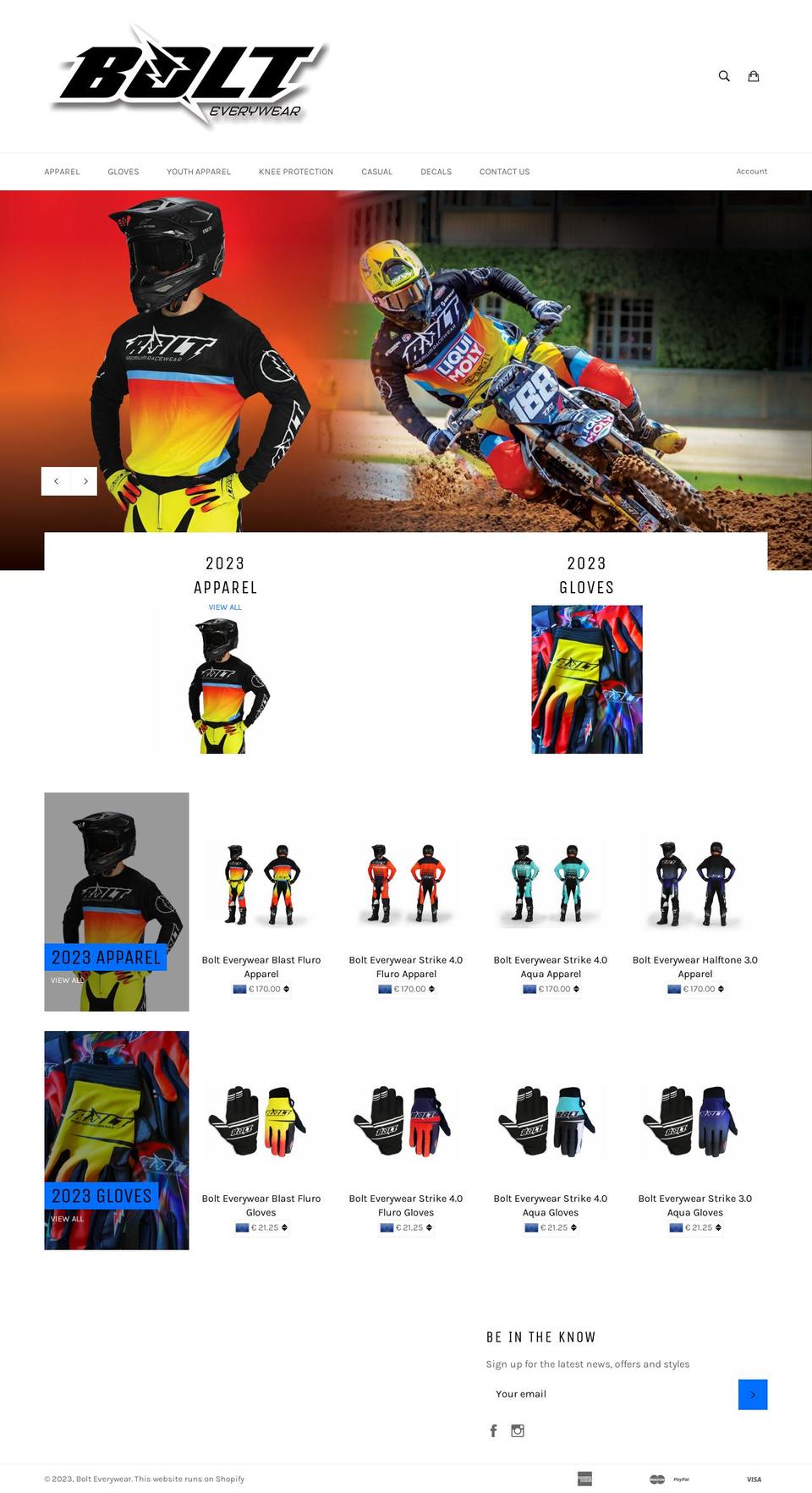 bolteverywearshop.com shopify website screenshot