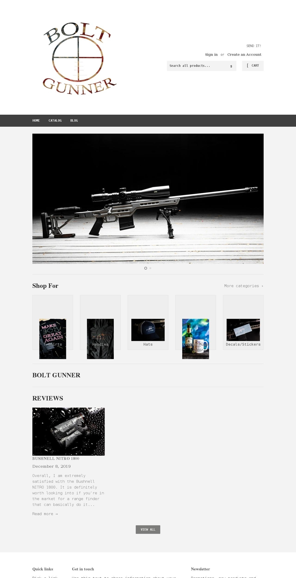 boltgunner.com — Shopify storefront screenshot