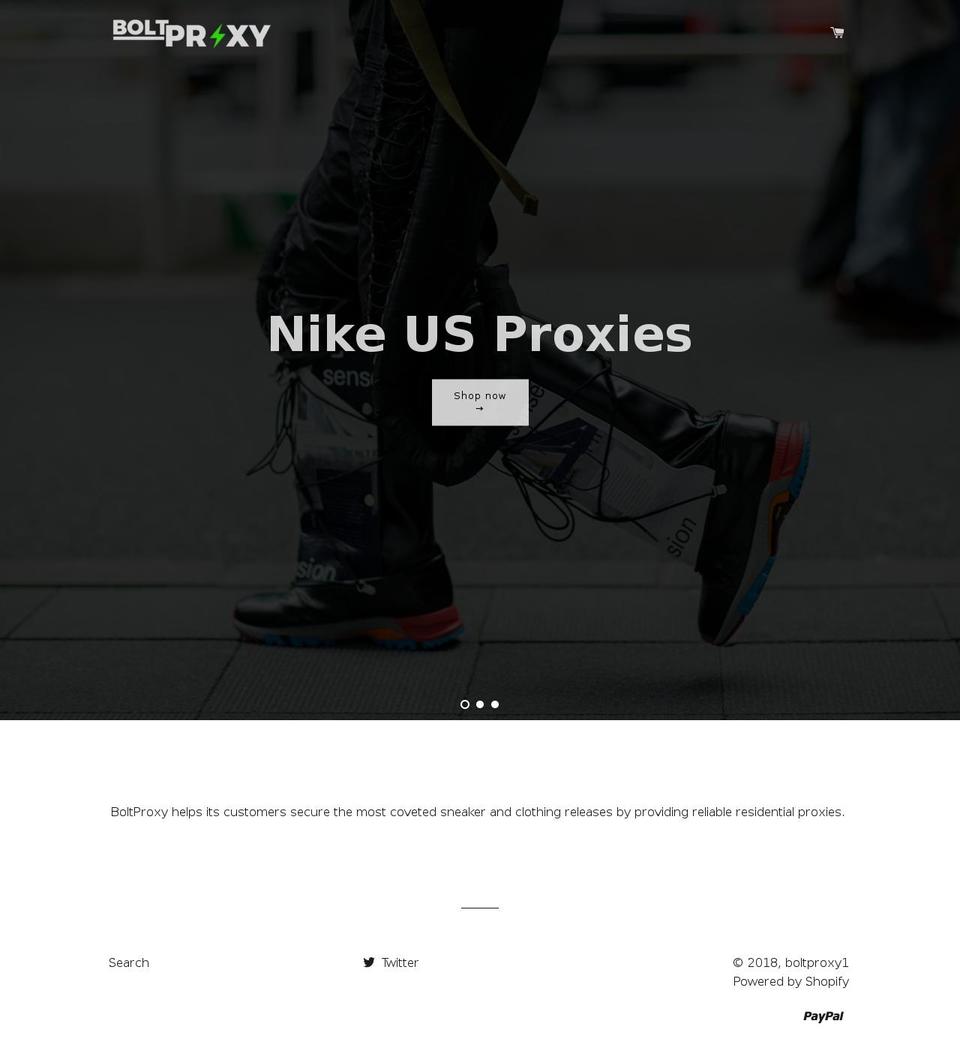 boltproxy.com shopify website screenshot