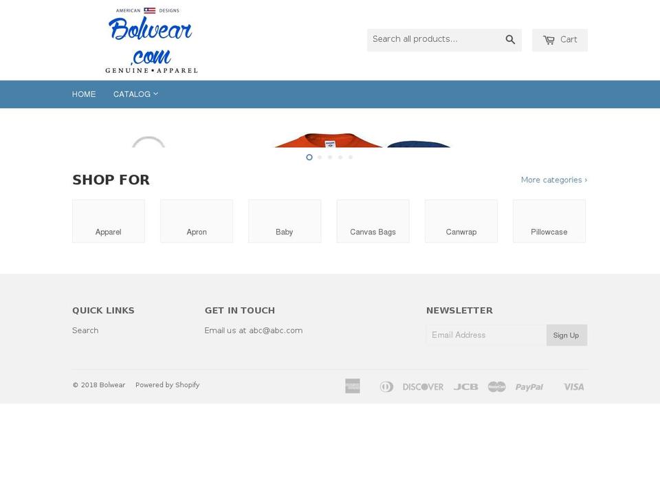 clubshopify-standard-theme1 Shopify theme site example bolwear.com