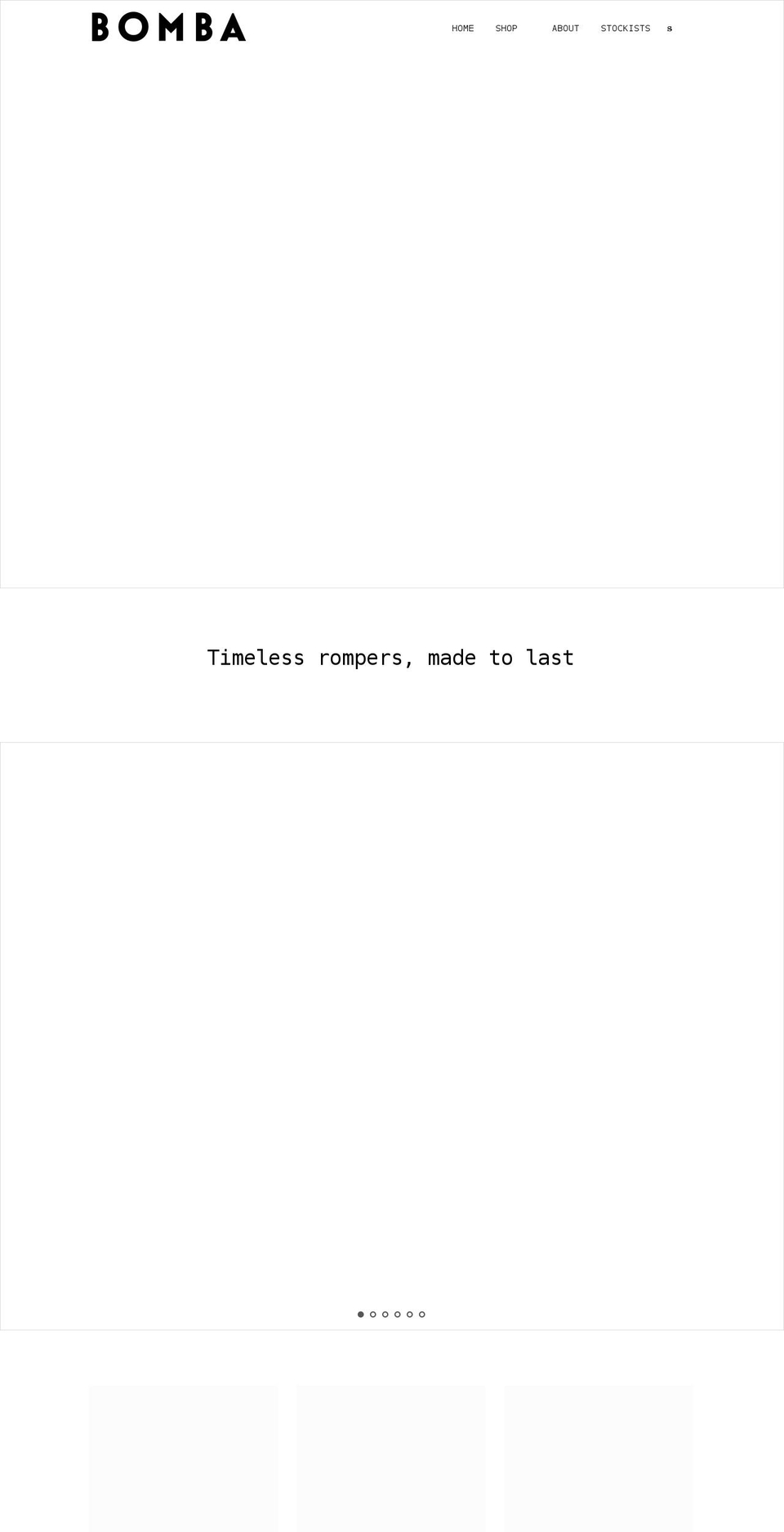 bombaclothing.com shopify website screenshot