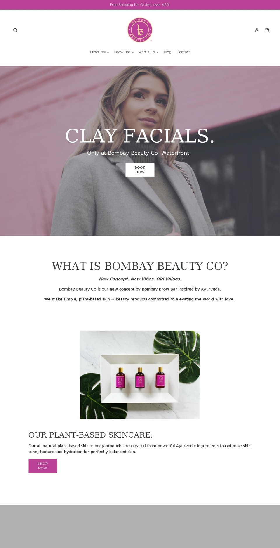 bombaybeautycompany.com — Shopify storefront screenshot